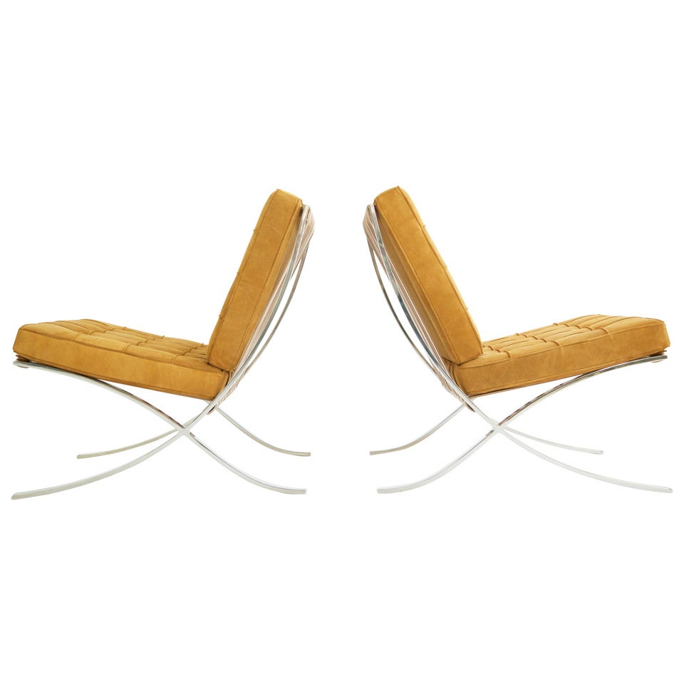 Mies van der Rohe Pair of Barcelona Chairs