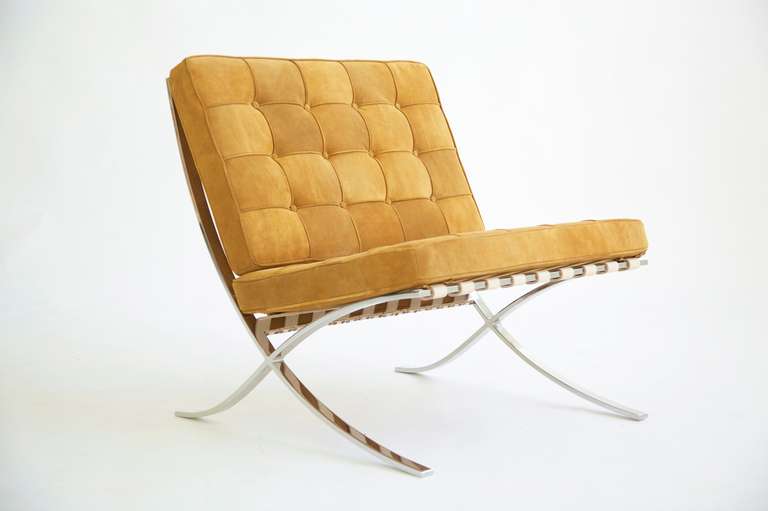 International Style Mies van der Rohe Pair of Barcelona Chairs