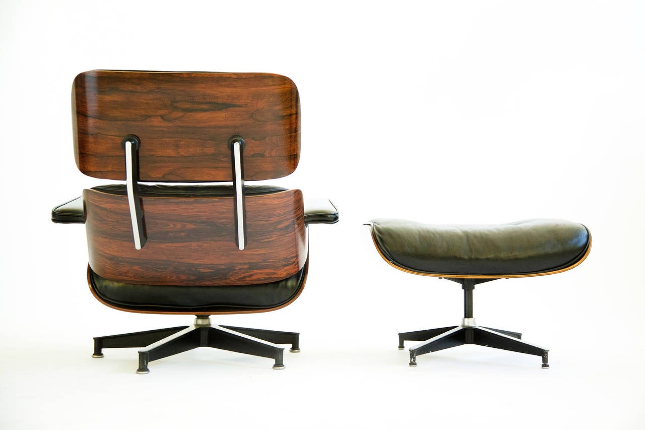 Mid-Century Modern Eames Lounge Chair and Ottoman