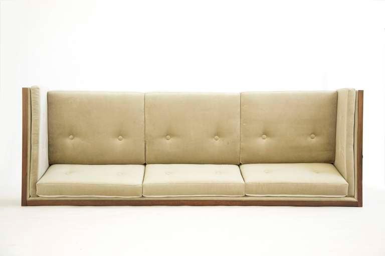 Mid-20th Century Milo Baughman Rosewood Frame Sofa