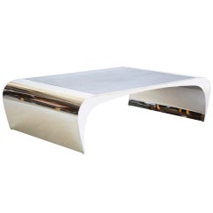 Polished Steel Coffee Table by Brueton