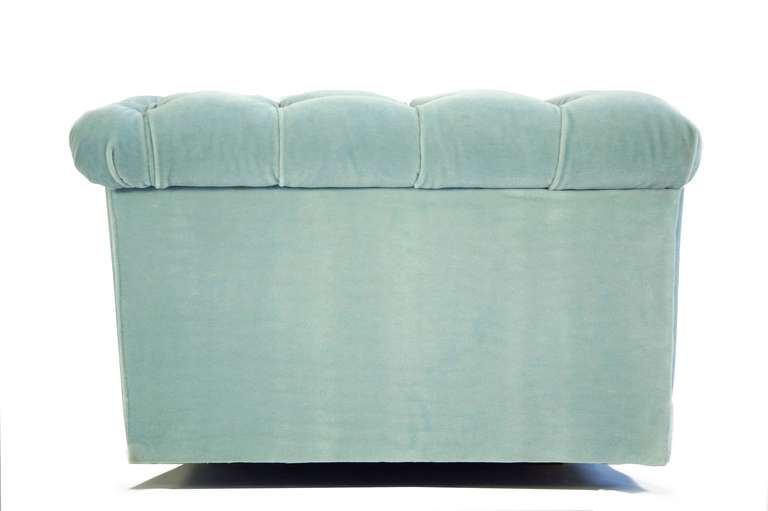 Mid-Century Modern Edward Wormley Tufted Chesterfield Pair