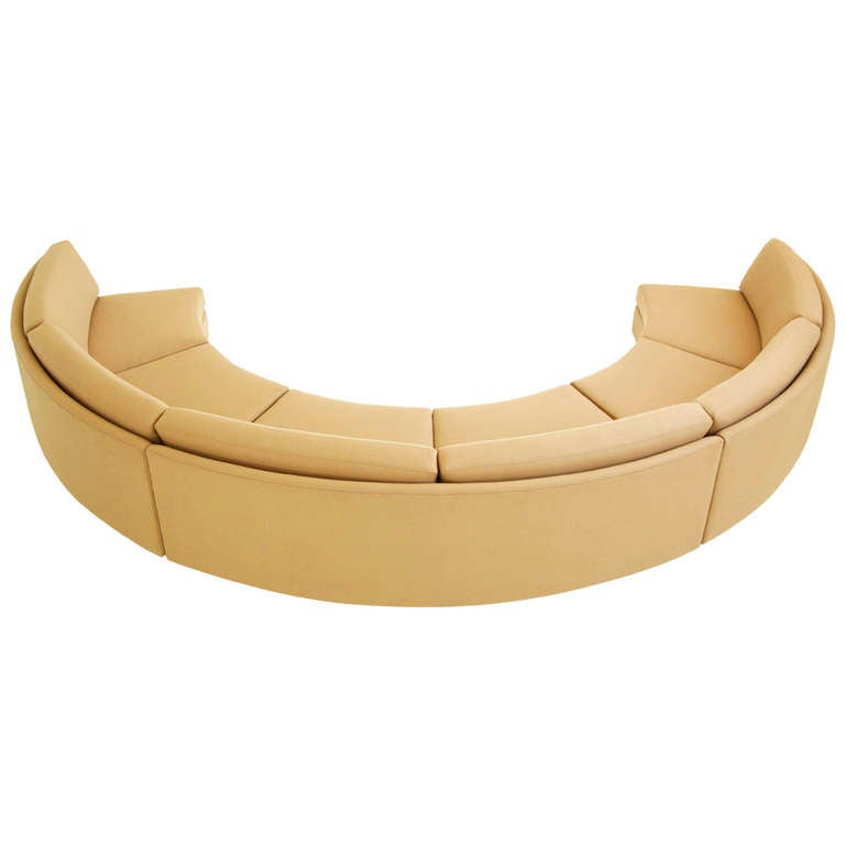 Curved Sectional Sofa by Milo Baughman