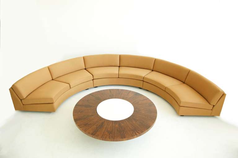 American Curved Sectional Sofa by Milo Baughman