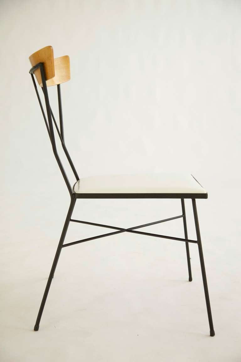 Mid-Century Modern Set of 4 Wrought Iron chairs by Paul McCobb