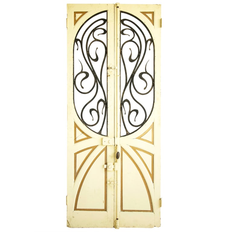 Pair of Art Nouveau Doors For Sale at 1stdibs