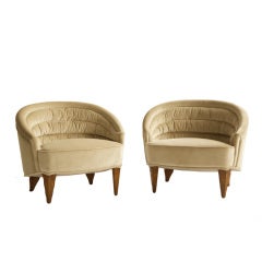 Edward Wormley, Pair of Channel Back Lounge Chairs 2