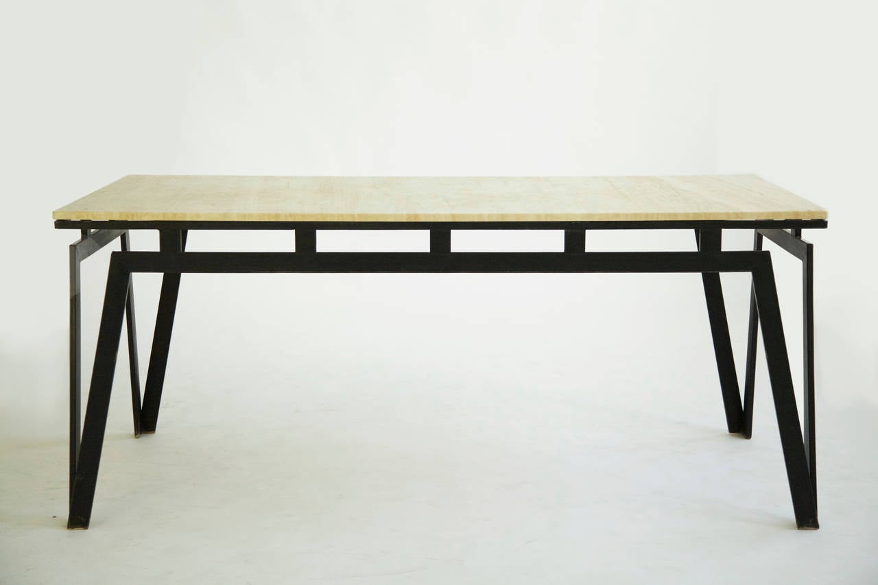 Walter Lamb dining table for Pacific Iron, 3/4