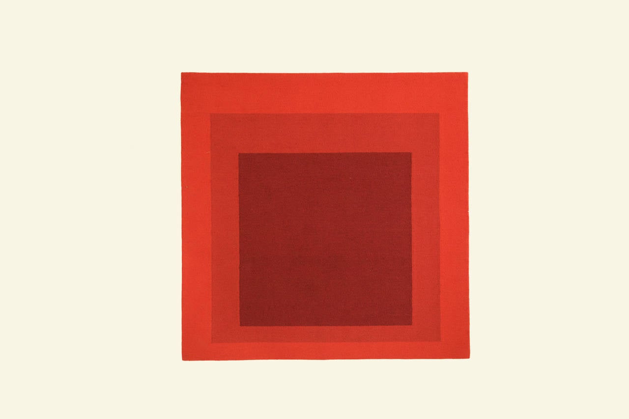 Mid-Century Modern Josef Albers Homage to the Square Tapestry