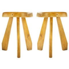 Pair Charlotte Perriand Stool