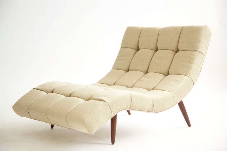Adrian Pearsall for Craft chaise lounge, restored and recovered with Great Plains.