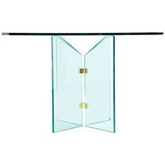 Pace Collection Brass and Glass Table 11