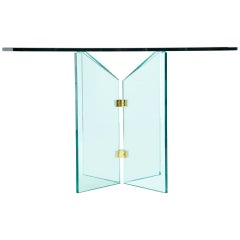 Pace Collection Brass and Glass Table