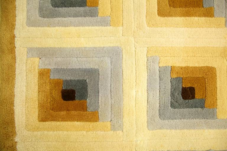 Patrik Korb Design for Edward Fields geometric patterns with graduated optical tones.