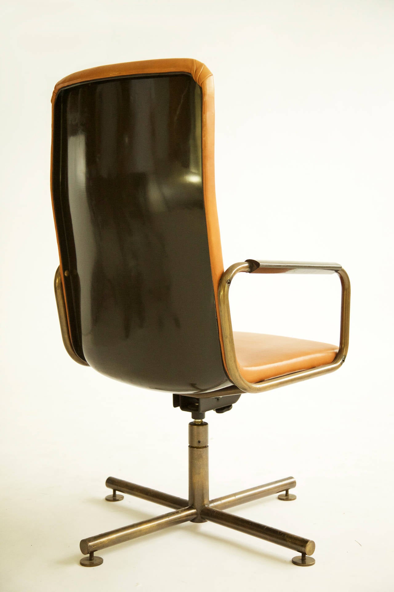 Molded Pair of C&B Italia Custom High Back Armchairs For Sale