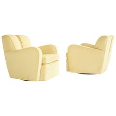 Vintage Paul Frankl Split-Back Lounge Chairs