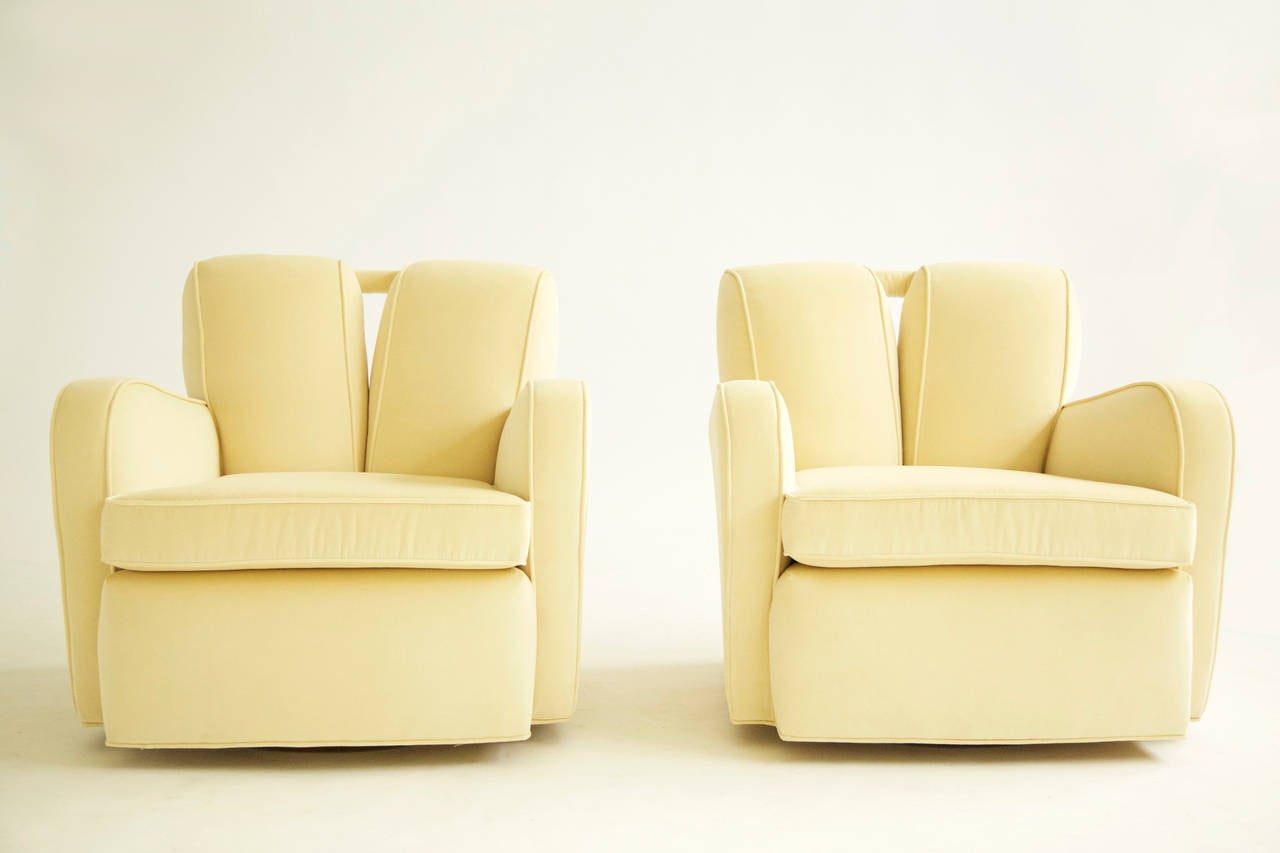 Art Deco Paul Frankl Split-Back Lounge Chairs