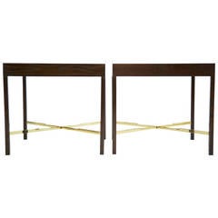Pair of Edward Wormley Lamp Table/ Game Tables