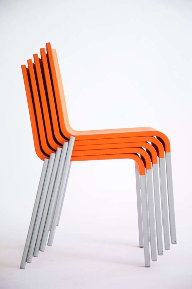 Van Severen for Vitra .03 chairs, set of five

Signed with molded manufacturer's mark to underside: [.03 Design Maarten van Severen Vitra.]
