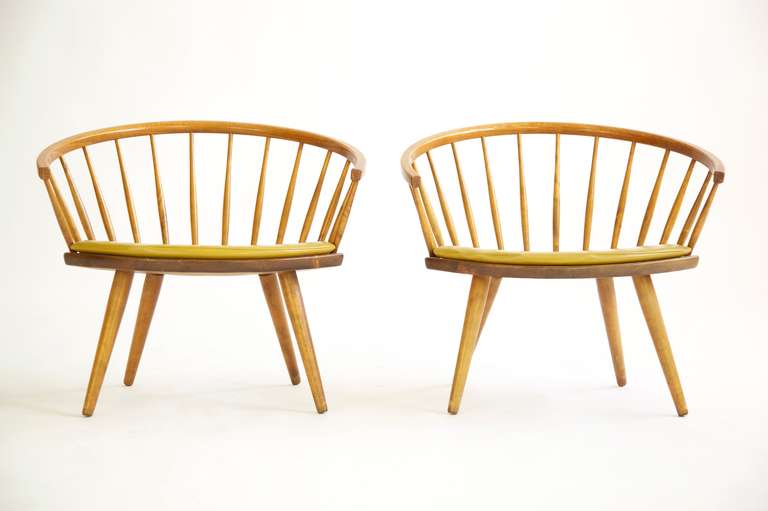 Yngve Ekstrom Windsor Style Chairs.
stamped [made in sweden]