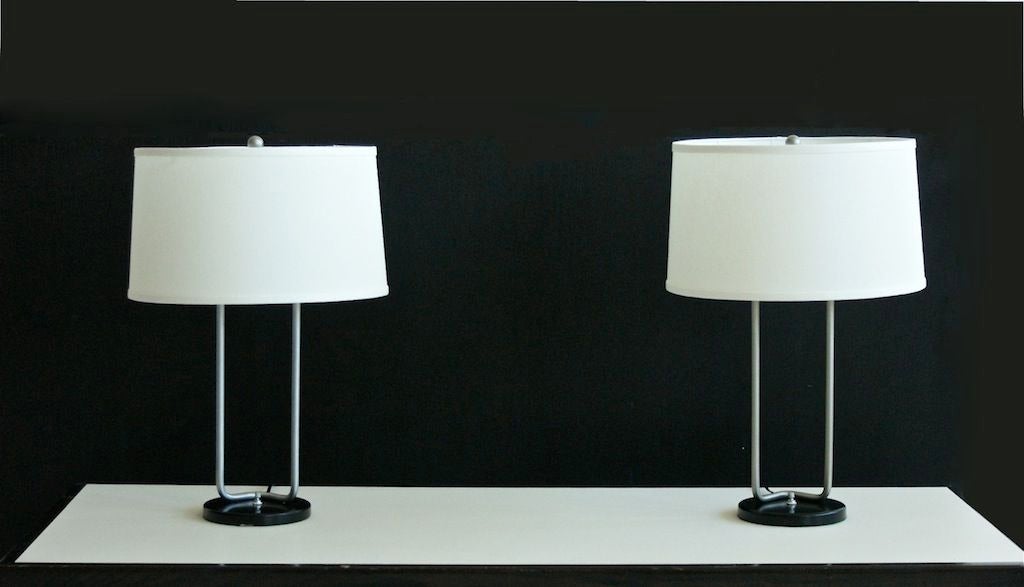Pair of rare and important lamps by Harry Weese Architect. Sold at Baldwin Kingery, Chicago