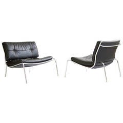 Pair of Piero Lissoni Frog Lounge Chairs