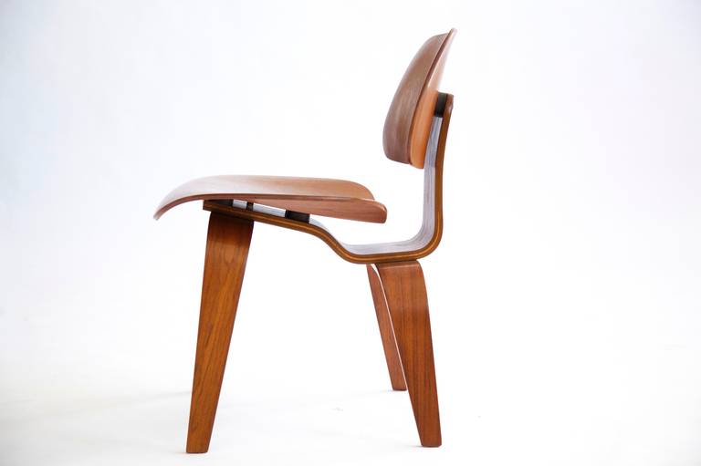 American Set of Four Charles Eames Wooden Dining Chair