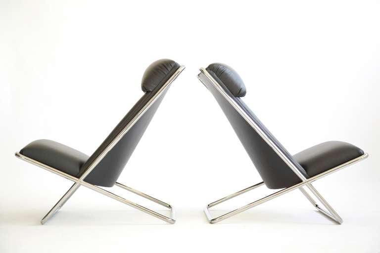 Ward Bennett Scissor Lounges
