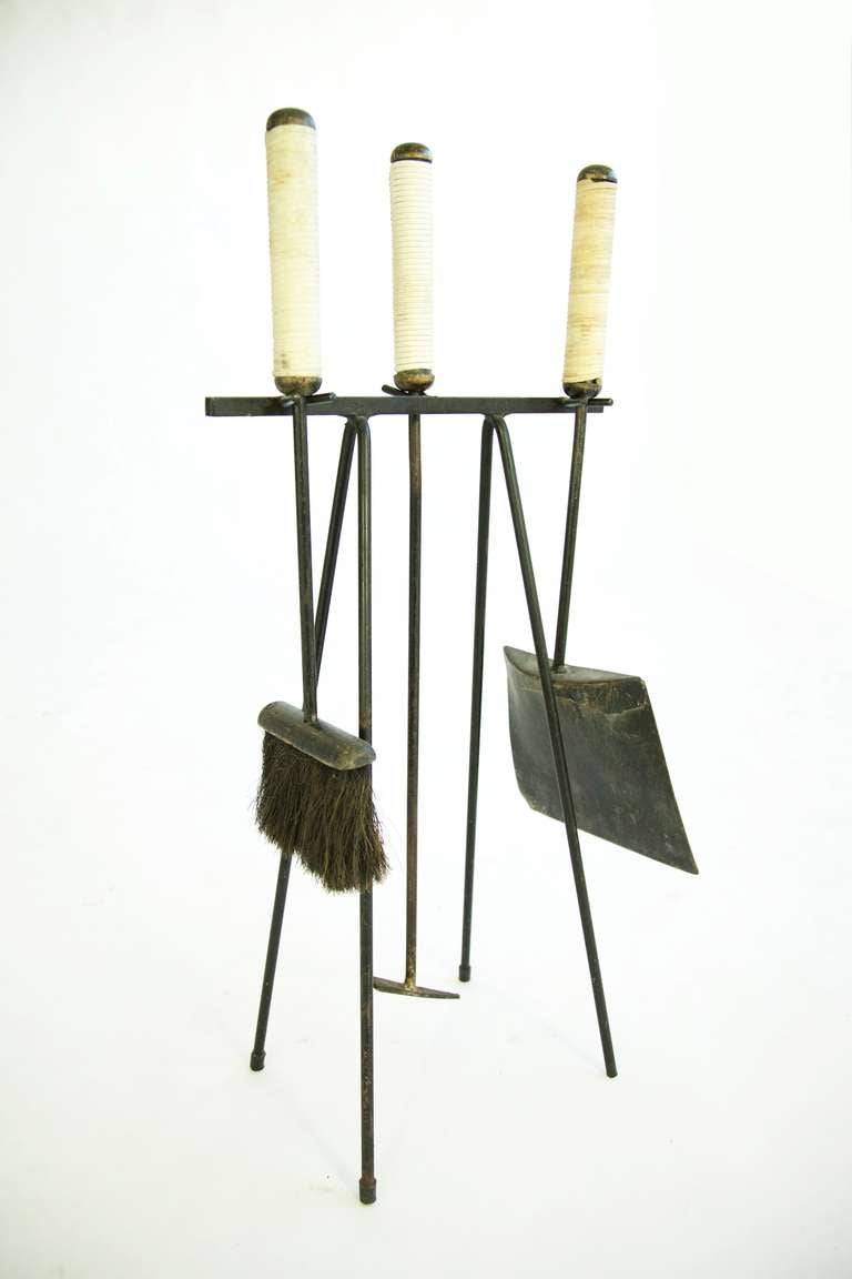 wrought iron fire tools
