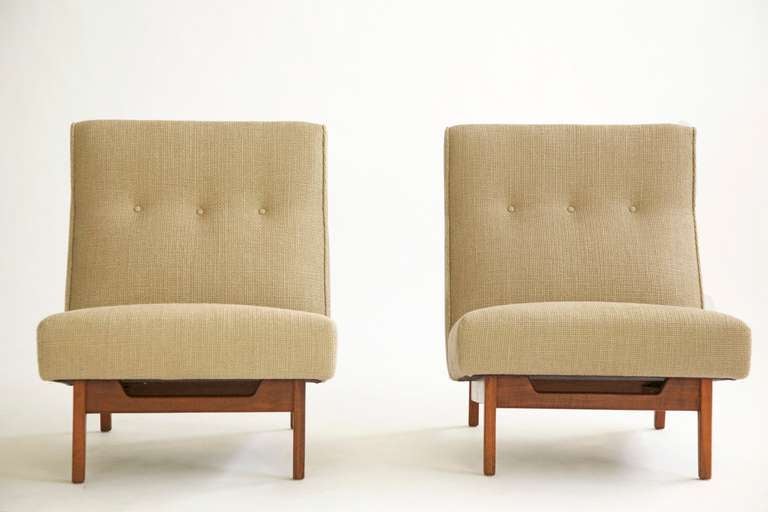 Mid-Century Modern Jess Risom Lounge Chairs Pair