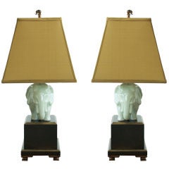 Retro PAIR OF ELEPHANT LAMPS