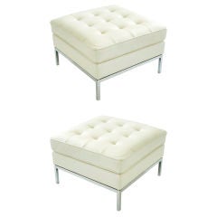 FLORENCE KNOLL PAIR OF OTTOMANS
