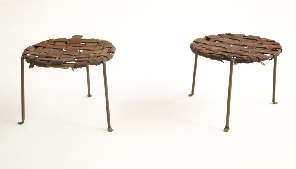 Original rare Pair of stools by Eugene Weston III