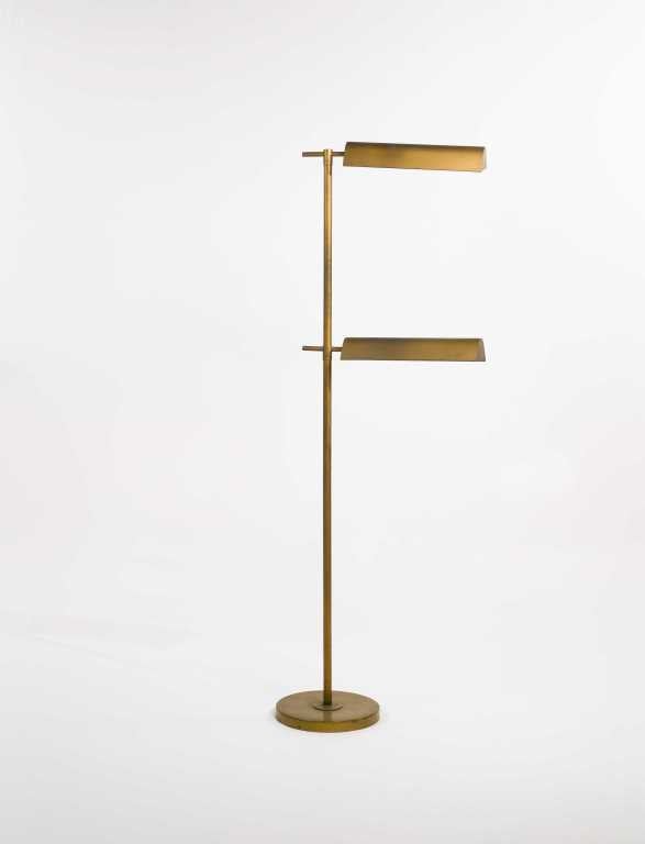 Rare and important Floor Lamp: This form won first prize in the seminal Organic Design in Home Furnishings competition for the infinite number of positions the lighting sources can be directed. Few examples of this lamp are known, each is composed
