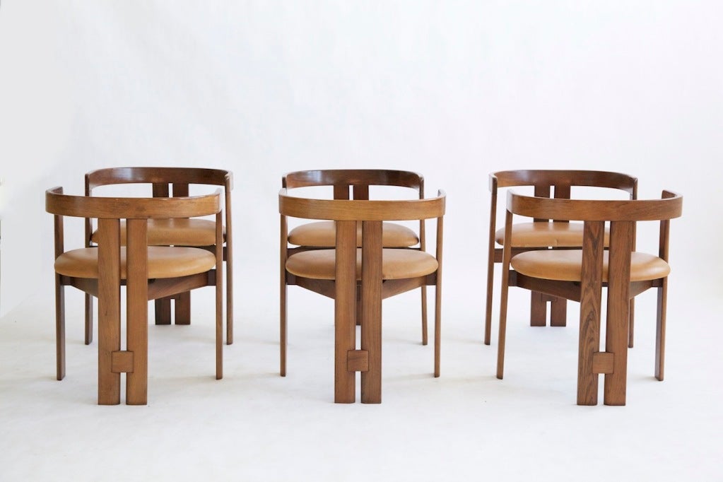 Italian Tobia and Afra Scarpa, Dining Chairs