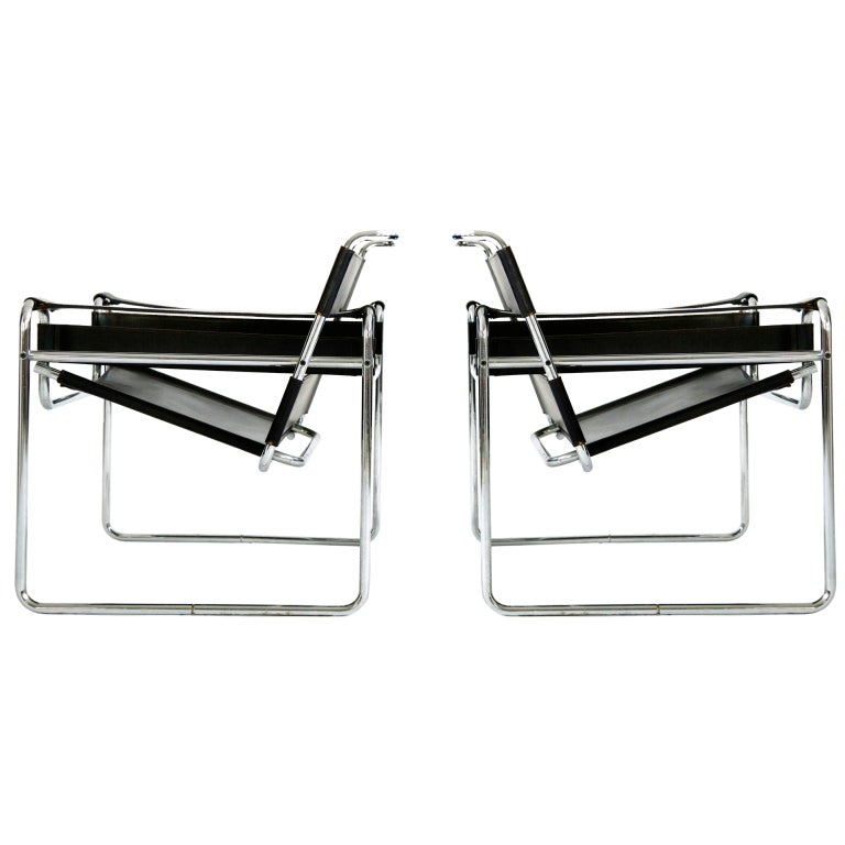 Pair of Lounge Chairs by Marcel Breuer