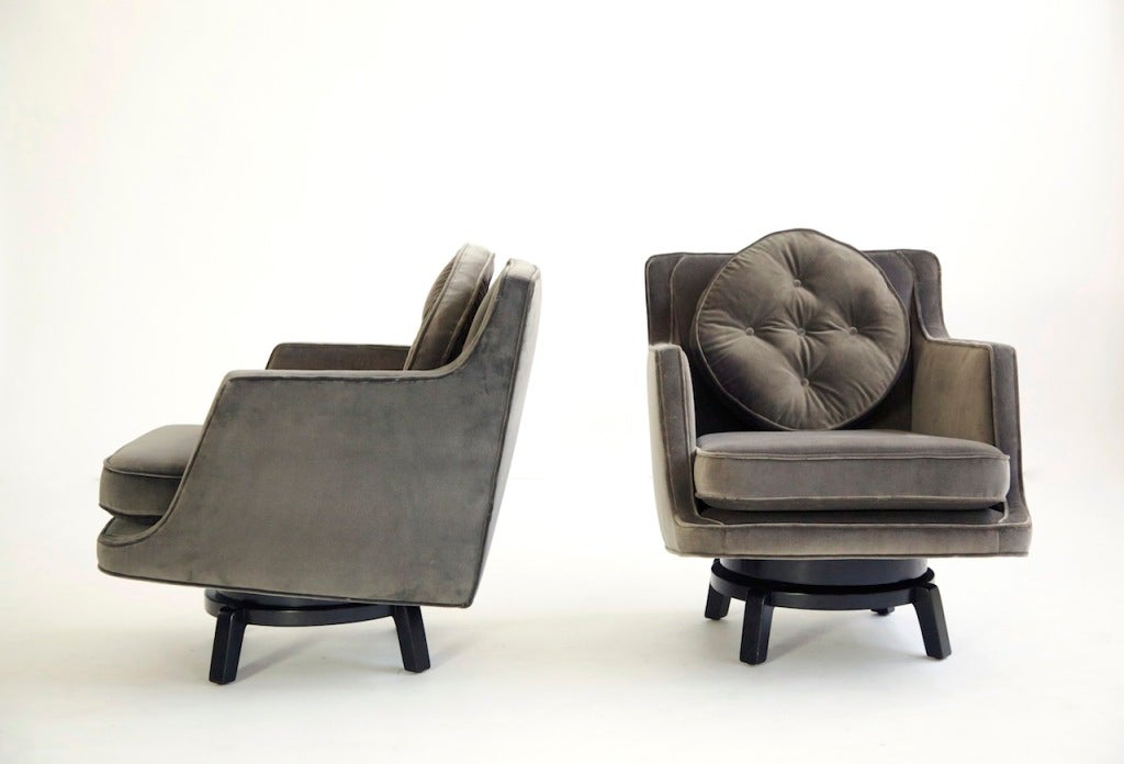 American Edward Wormley Swivel Lounges
