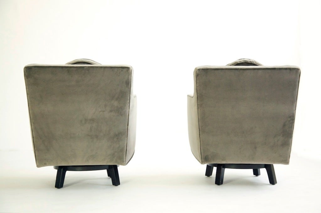 Mid-20th Century Edward Wormley Swivel Lounges