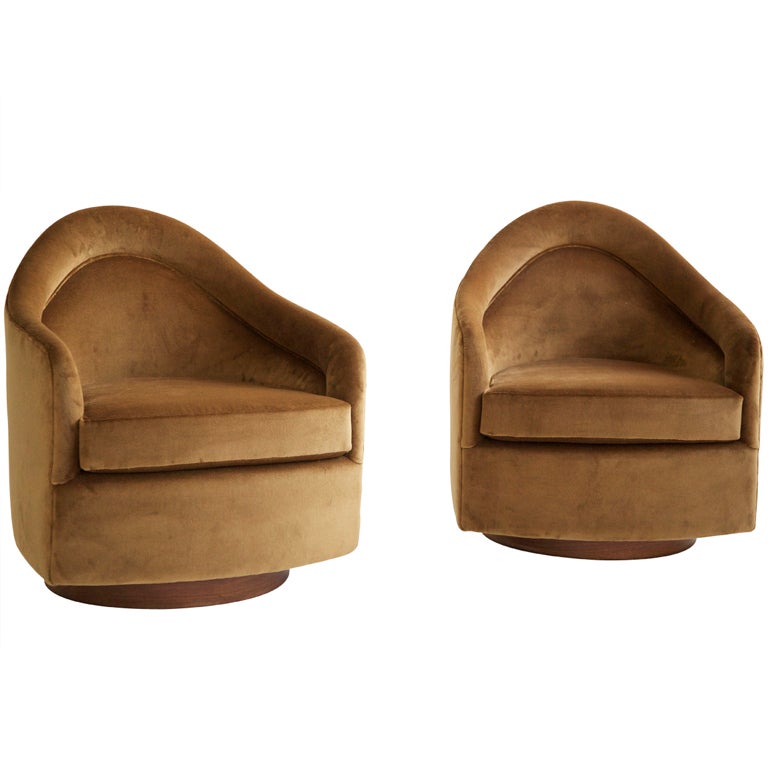 Milo Baughman Swivel Lounges