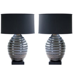 Vintage Pair of Marbro Beehive Lamps