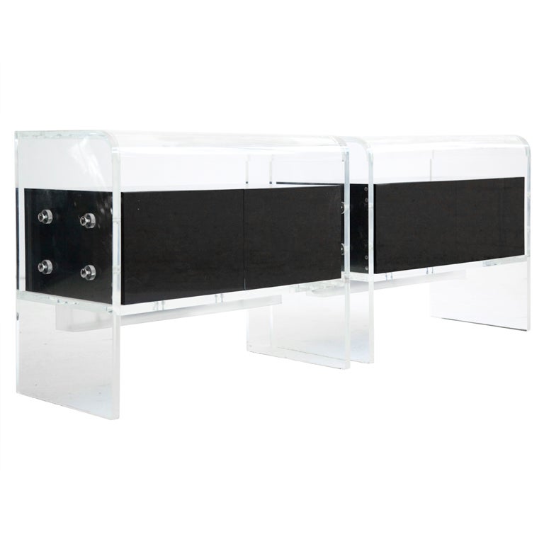 Pair of Lucite Nightstands End Tables at 1stdibs