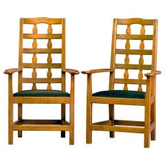 Pair of Hall Chairs designed by Ernest Gimson Pair of Hall Chairs designed by Ernest Gimson