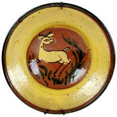 A Rare Late 19th Century Guatemalan Montiel Studio Majolica Plate circa 1890