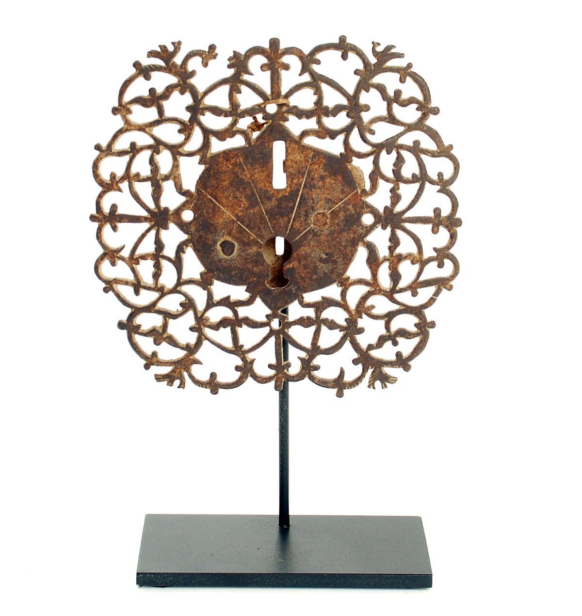 Good 17th Century Spanish Colonial Iron Furniture Escutcheon