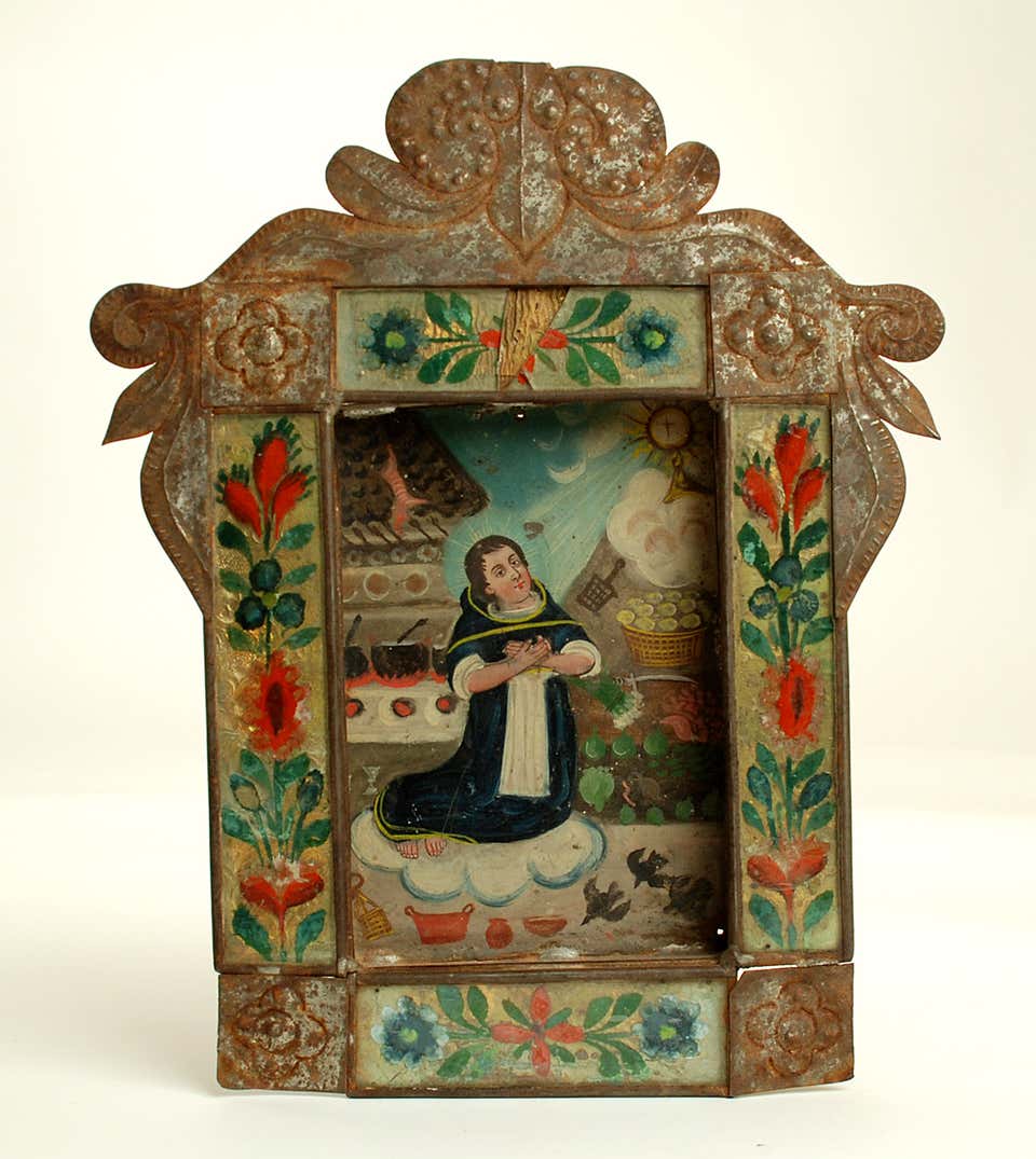 A Superb 19th Century Mexican Retablo - San Pascual Bailon. The Kitchen ...