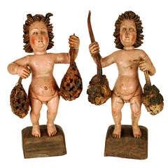 A Pair of Fabulous 18th Century Flemish Cherubs