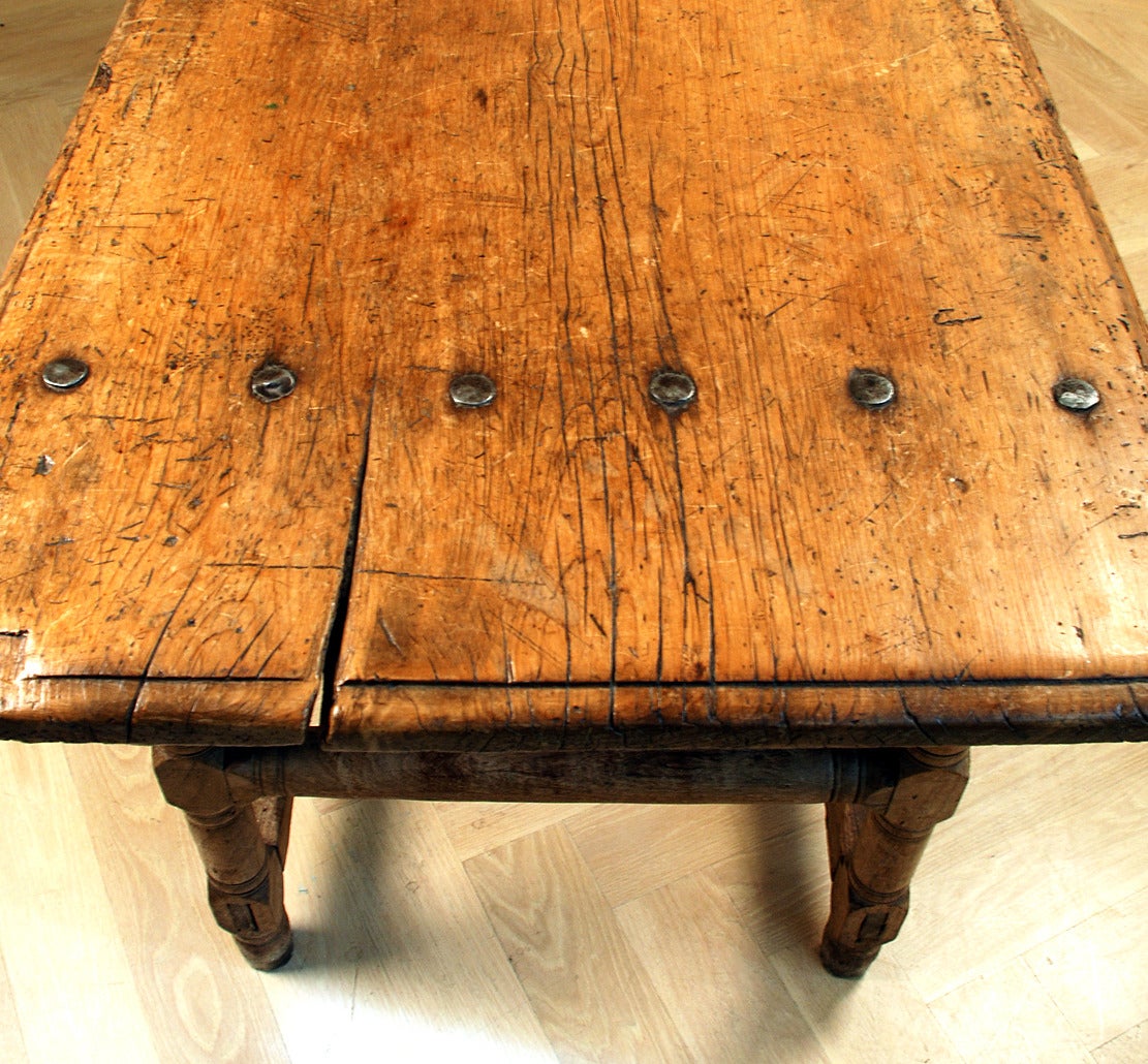 18th Century Mexican Sabino Wood Hacienda Table For Sale 3