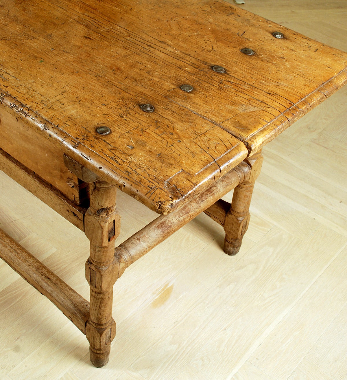18th Century Mexican Sabino Wood Hacienda Table For Sale 1