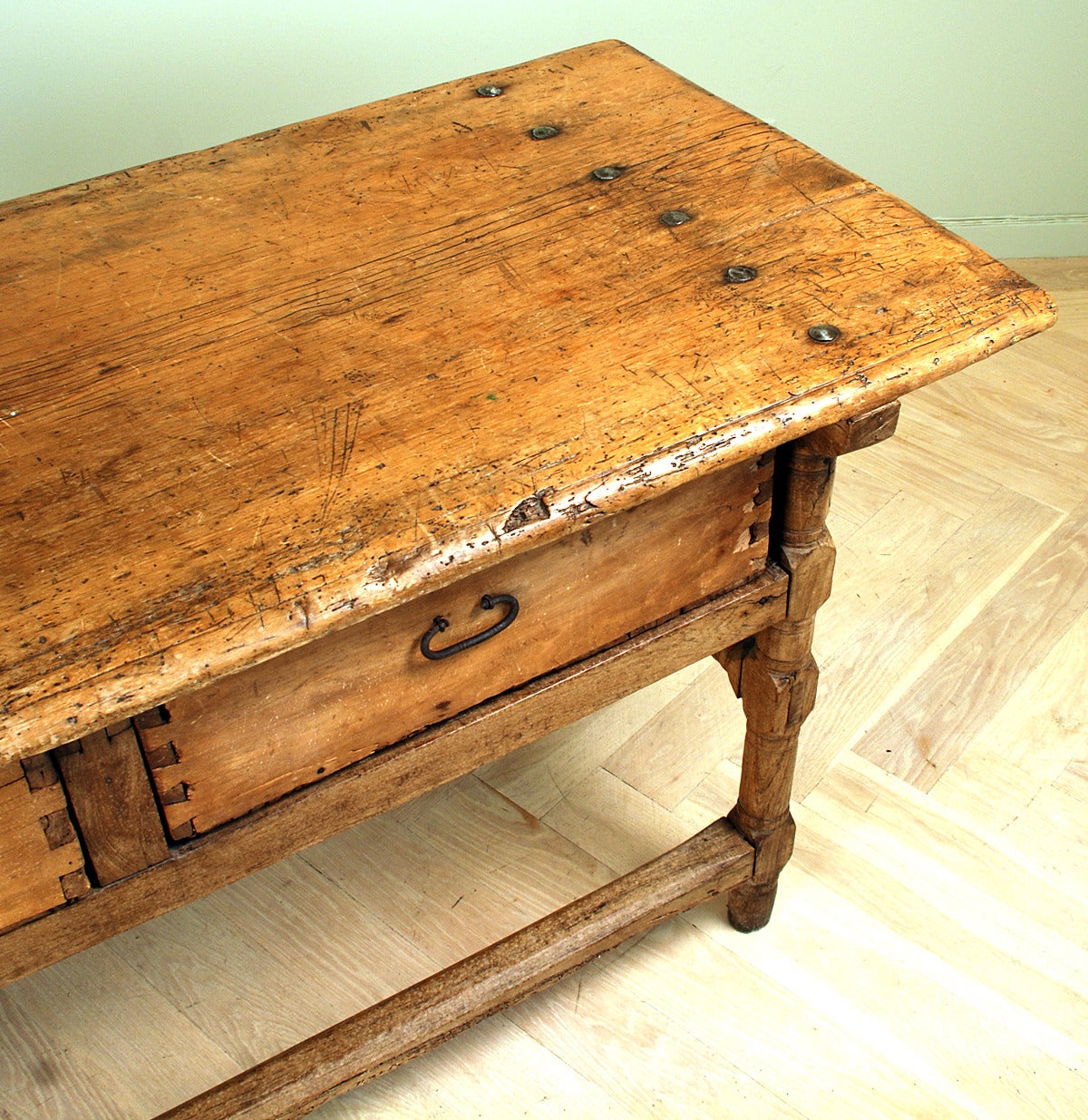 18th Century Mexican Sabino Wood Hacienda Table For Sale 1
