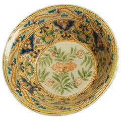 Magnificent Talavera Poblana Majolica Lebrillo, Mexico circa 1800